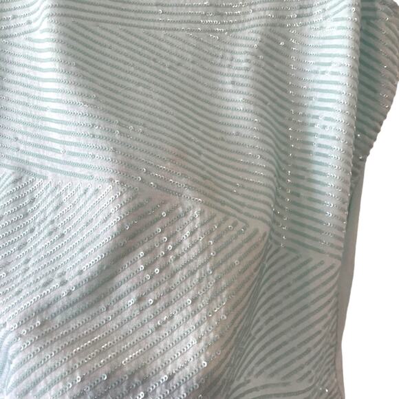 Chico's Sequin Light Blue Tank Top Size Large - Picture 5 of 5